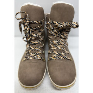 RIEKER Tex Ankle Boots Winter Sherpa Lined Womens EU 39 US 8 Side Zip